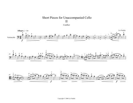 Unaccompanied Cello Ii Conflict Sheet Music