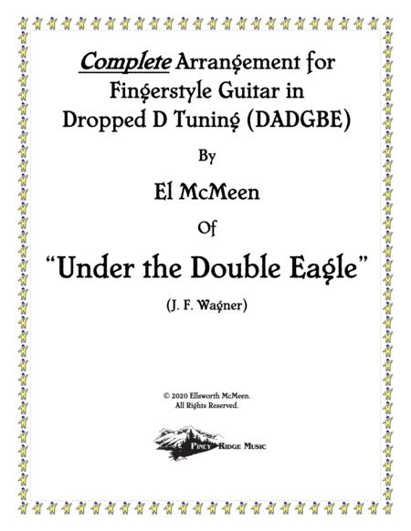 Under The Double Eagle March For Solo Guitar In Dropped D Tuning Sheet Music