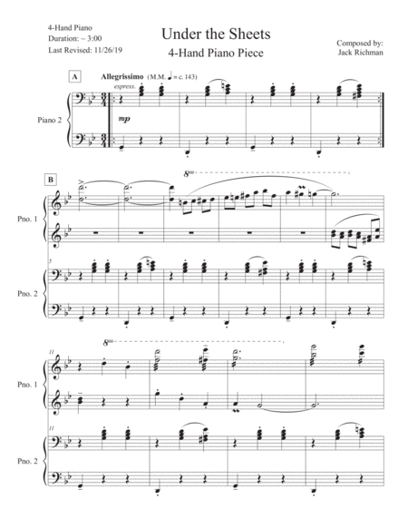 Free Sheet Music Under The Sheets