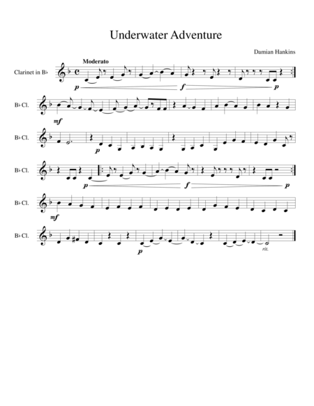 Underwater Adventure Sheet Music