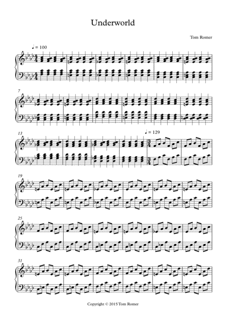 Free Sheet Music Underworld