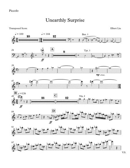 Unearthly Surprise For Orchestra Instrumental Parts Sheet Music