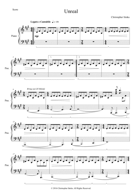 Unreal Sheet Music