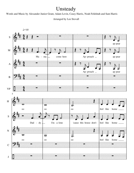 Free Sheet Music Unsteady