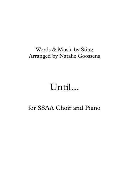 Free Sheet Music Until Ssaa Choir With Piano