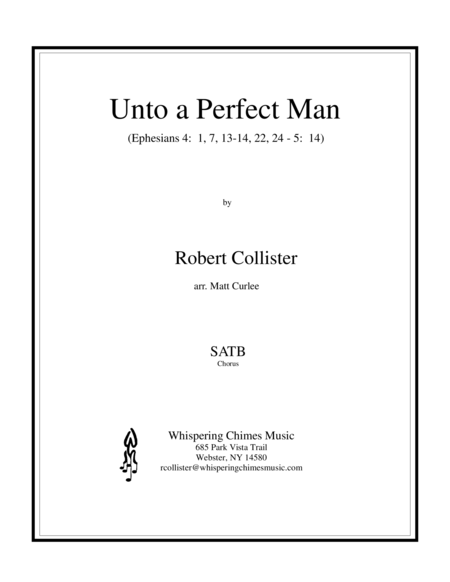 Free Sheet Music Unto A Perfect Man