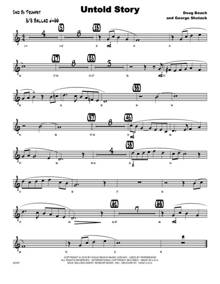 Untold Story 2nd Bb Trumpet Sheet Music