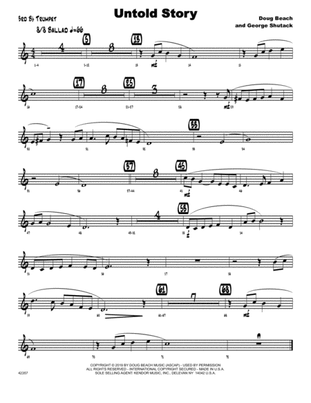 Untold Story 3rd Bb Trumpet Sheet Music