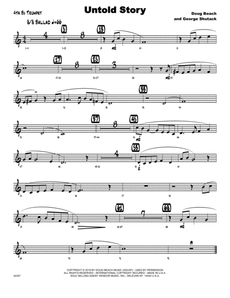 Untold Story 4th Bb Trumpet Sheet Music