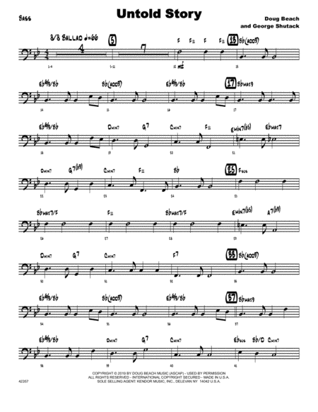 Untold Story Bass Sheet Music