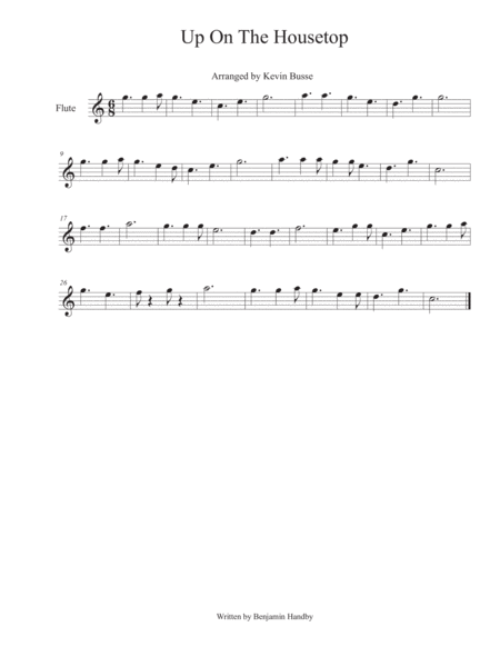 Up On The Housetop Flute Sheet Music