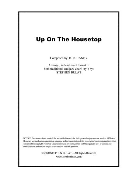 Up On The Housetop Lead Sheet Arranged In Traditional And Jazz Style Key Of C Sheet Music