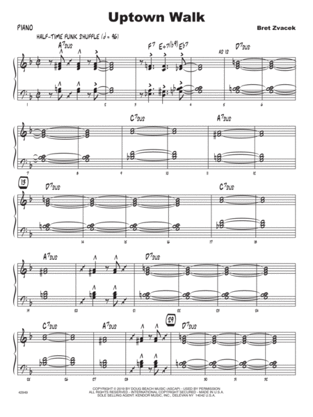 Uptown Walk Piano Sheet Music