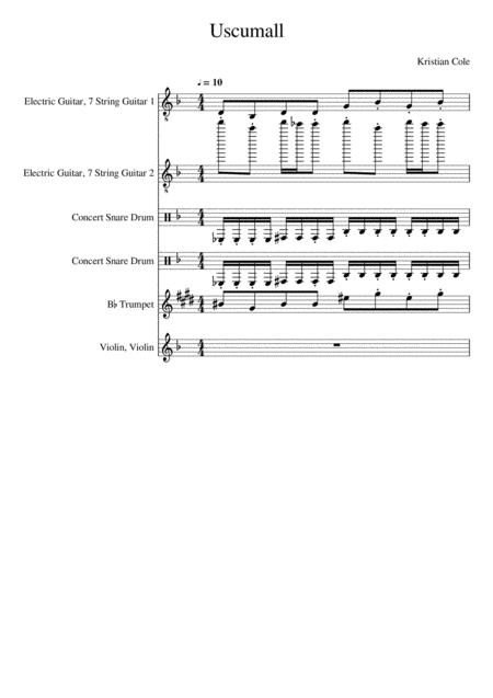 Uscumall Sheet Music