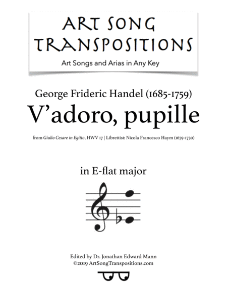 V Adoro Pupille E Flat Major Sheet Music