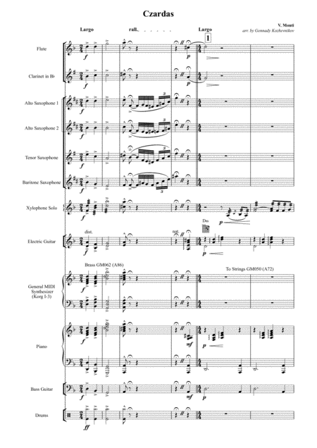 Free Sheet Music V Monti Czardash