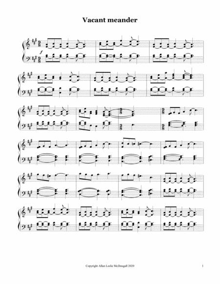 Vacant Meander Sheet Music