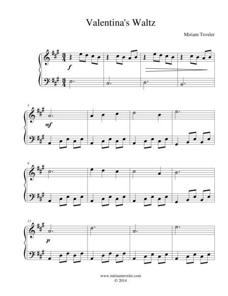 Valentinas Waltz Sheet Music