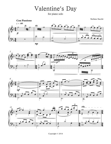 Free Sheet Music Valentine Day