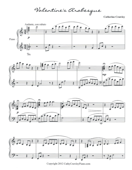 Valentines Arabesque Sheet Music