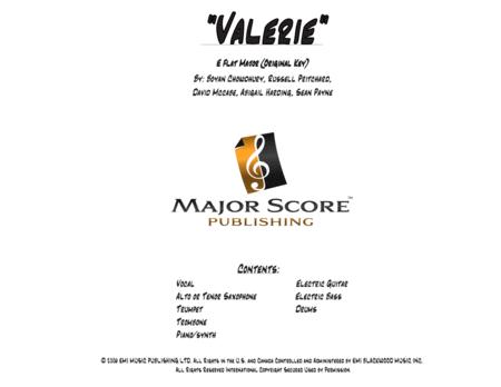 Valerie Vocal 7 Piece Band Original Key Of Eb Sheet Music