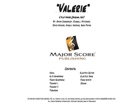 Valerie Vocal 9 Piece Original Key Of Eb Sheet Music