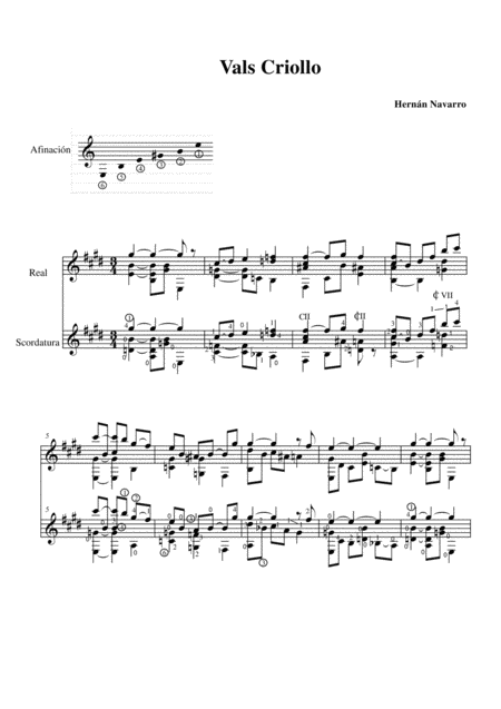 Vals Criollo Sheet Music