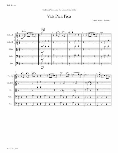 Free Sheet Music Vals Pica Pica