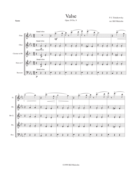 Free Sheet Music Valse Op 39 No 9