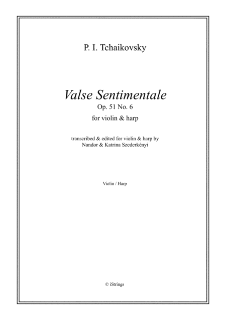 Free Sheet Music Valse Sentimentale For Violin Harp