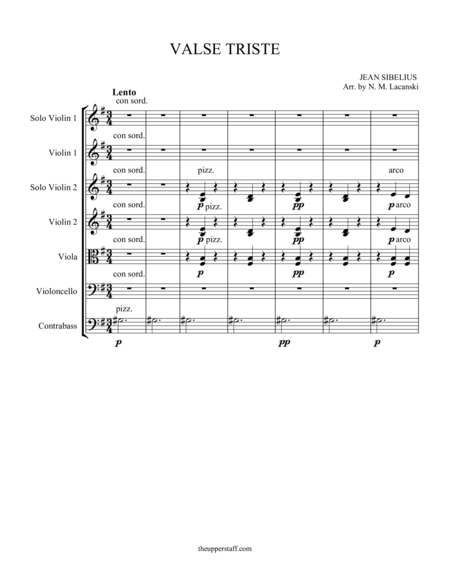 Valse Triste Sheet Music