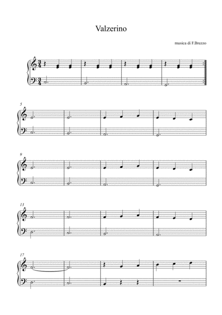 Free Sheet Music Valzerino Little Waltz