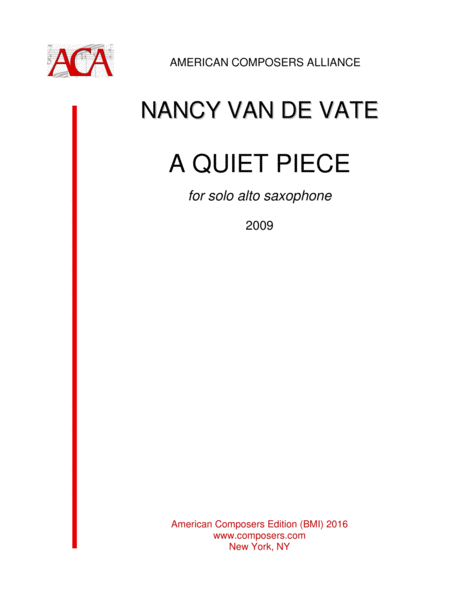 Van De Vate A Quiet Place Sheet Music