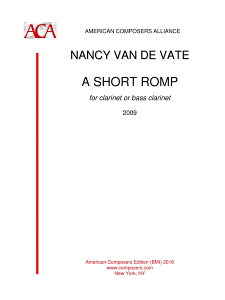 Van De Vate A Short Romp Sheet Music