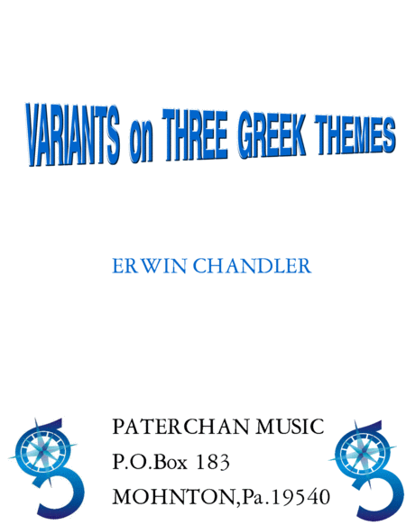 Free Sheet Music Variations Of Three Greek Themes