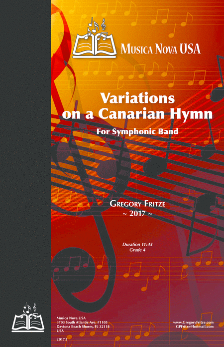 Free Sheet Music Variations On A Canarian Hymn