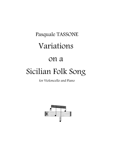 Variations On A Sicilian Folk Song Sheet Music