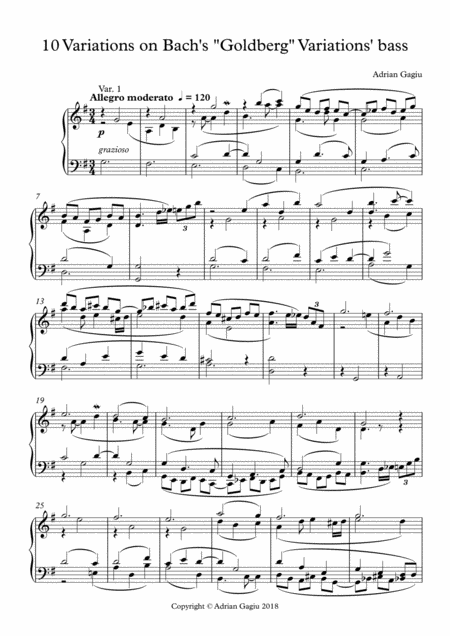 Free Sheet Music Variations On A Theme By Bach Op 67