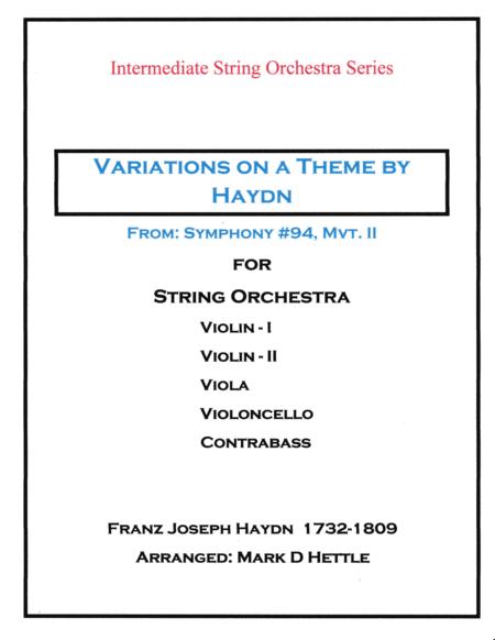 Variations On A Theme By Haydn Sheet Music