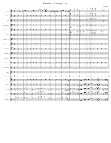 Free Sheet Music Variations On Amazing Grace