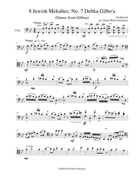 Variations On Debka Gilbo A Dance From Gilboa For Cello Solo Sheet Music