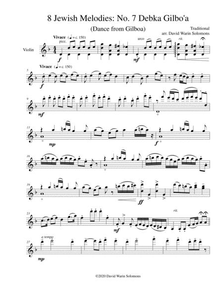 Variations On Debka Gilbo A Dance From Gilboa For Violin Solo Sheet Music