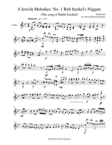 Free Sheet Music Variations On Reb Itzikels Niggun The Song Of Rabbi Ezekiel For Violin Solo