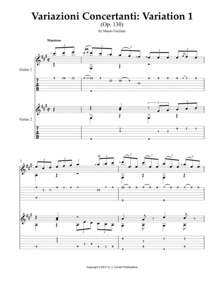 Variazioni Concertanti Variation 1 Op 130 Sheet Music