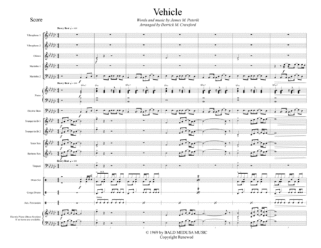 Vehicle Sheet Music