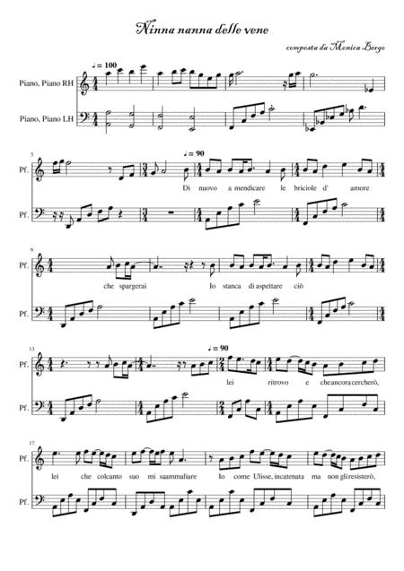 Veins Lullaby Sheet Music