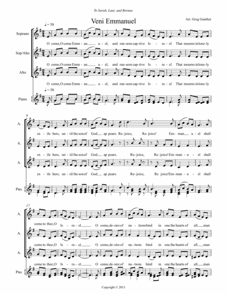 Veni Emmanuel Sheet Music