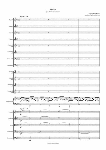 Venice For Chamber Orchestra Score Only Sheet Music