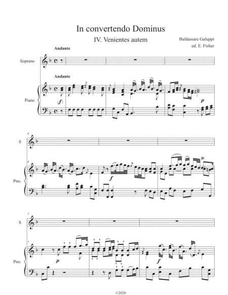 Venientes Autem From In Converted Dominus Sheet Music