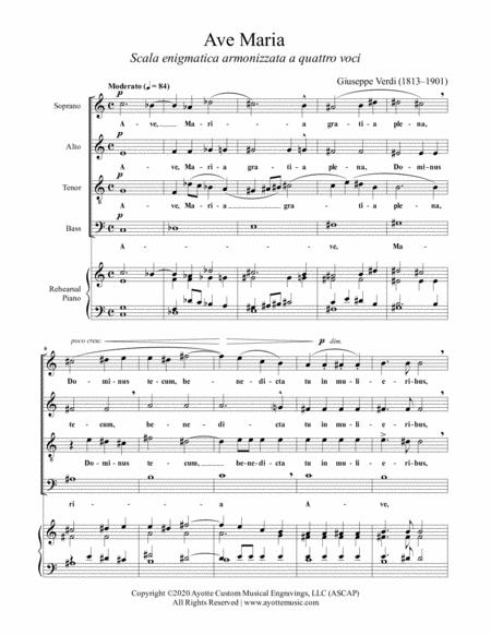 Verdi Ave Maria From Quattro Pezzi Sacri Sheet Music